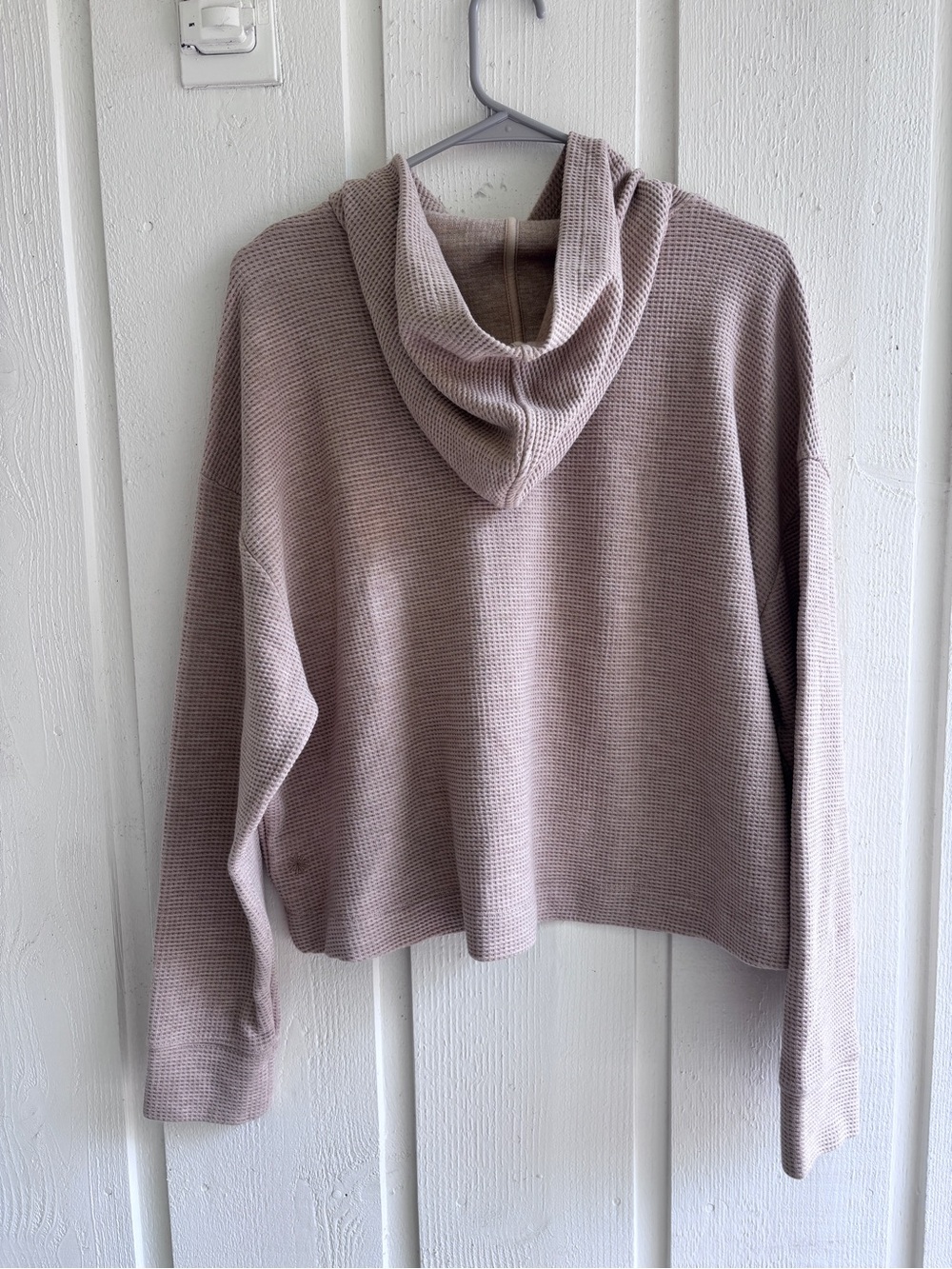 Athleta Waffle Knit Hoodie - Taupe - Picture 4 of 5
